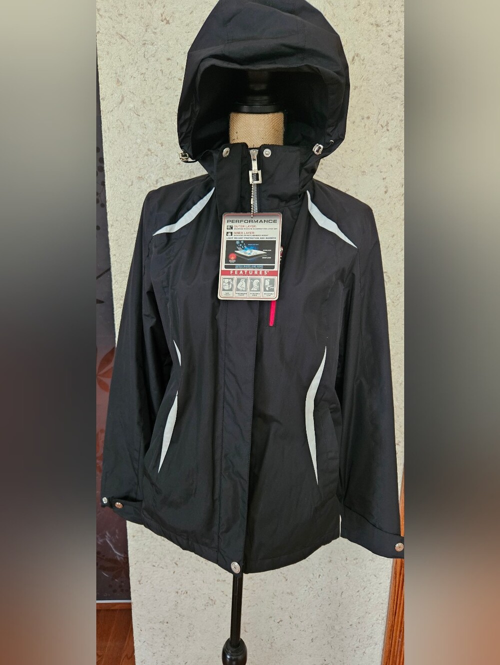 ZeroXposur Black Ski Jacket with Reflective Silver Accents